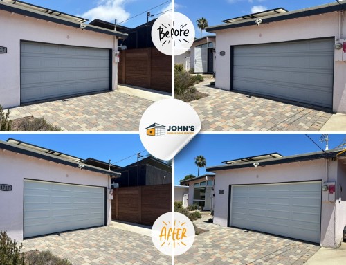 White Garage Door Replacement In San Diego, 92117