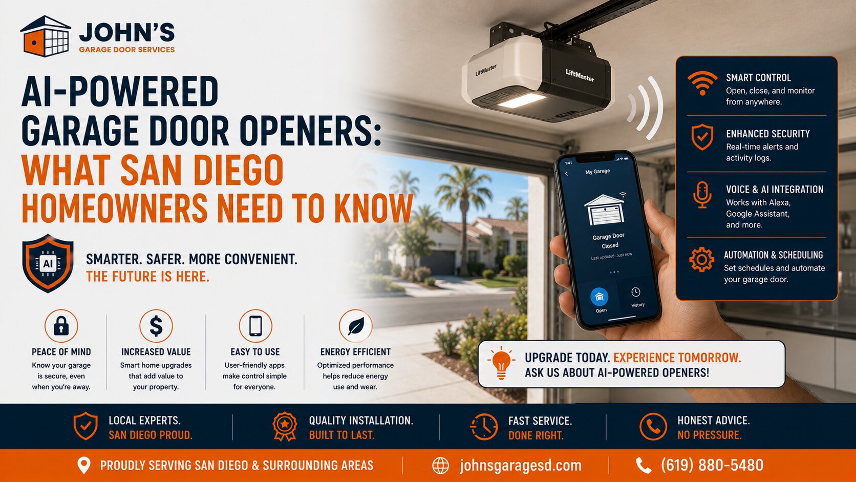 AI-Powered Garage Door Openers What San Diego Homeowners Need to Know