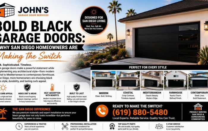 Bold Black Garage Doors: Why San Diego Homeowners Are Making the Switch