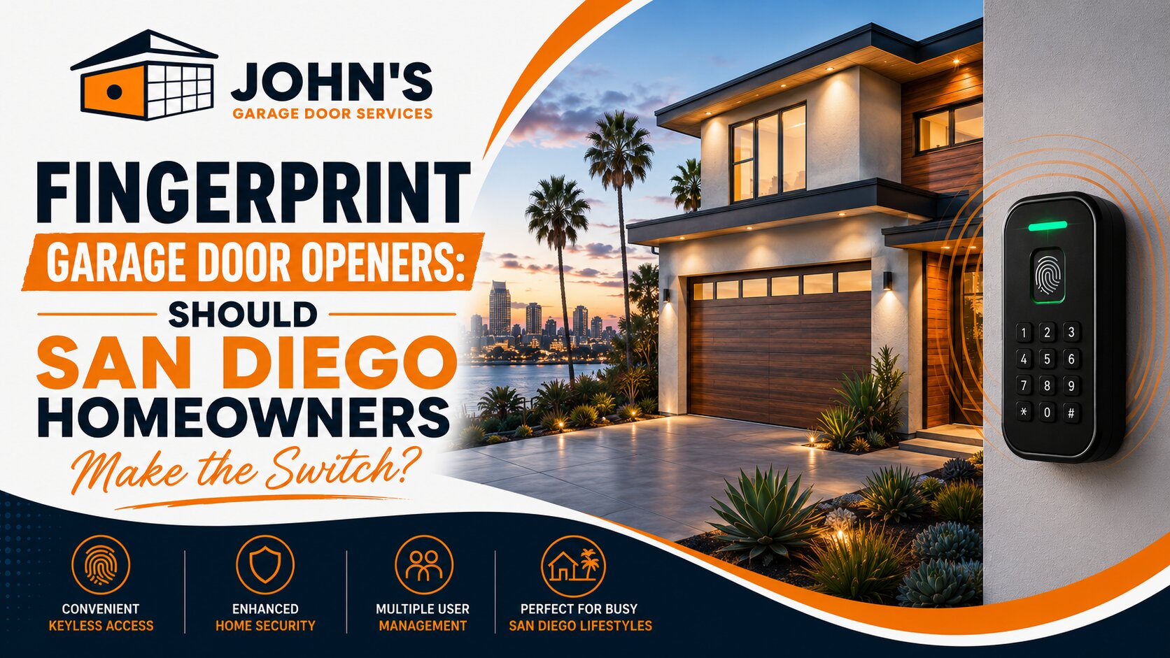 Fingerprint Garage Door Openers Should San Diego Homeowners Make the Switch