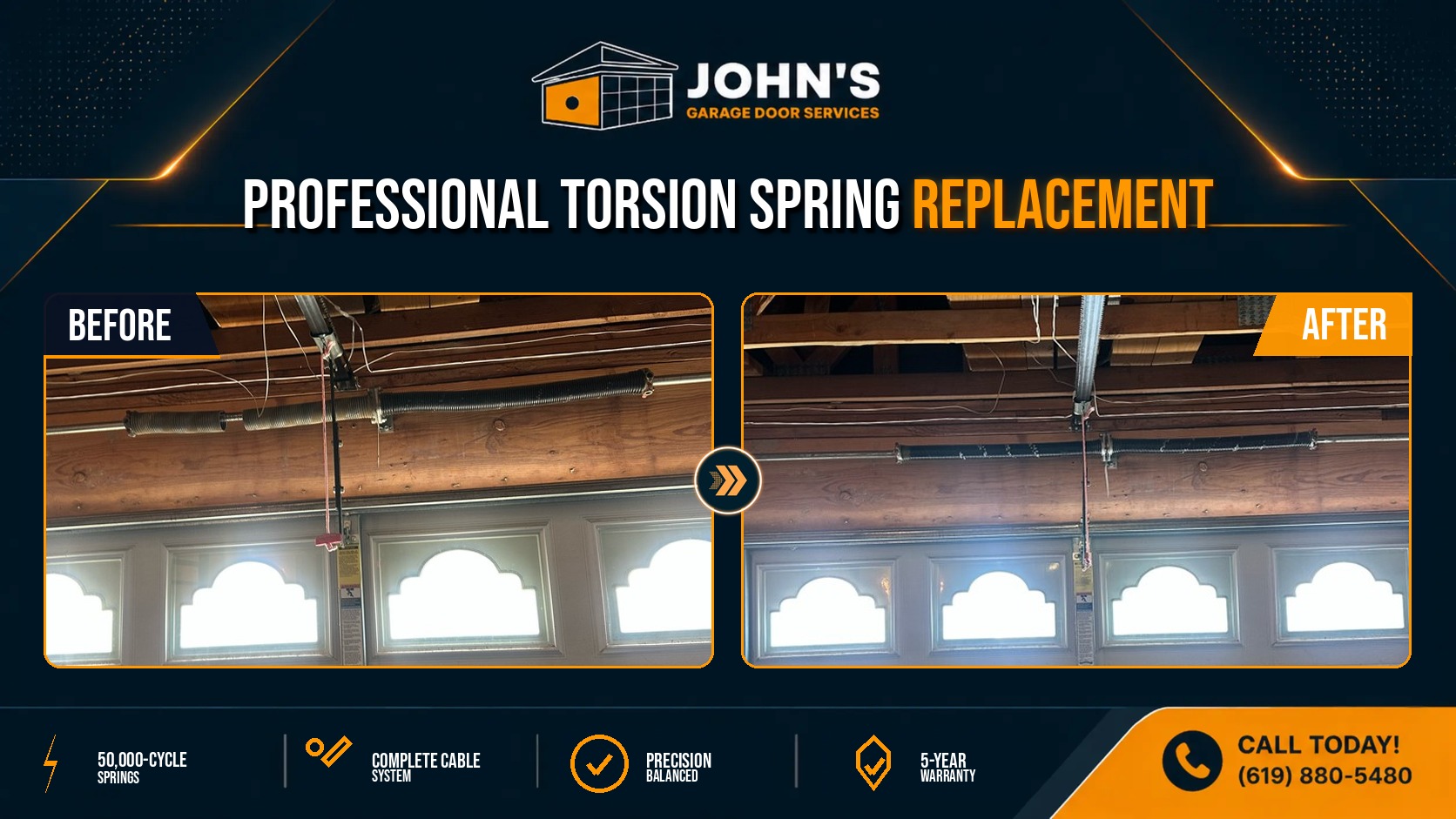 Garage Door Spring Repair in Corona, California