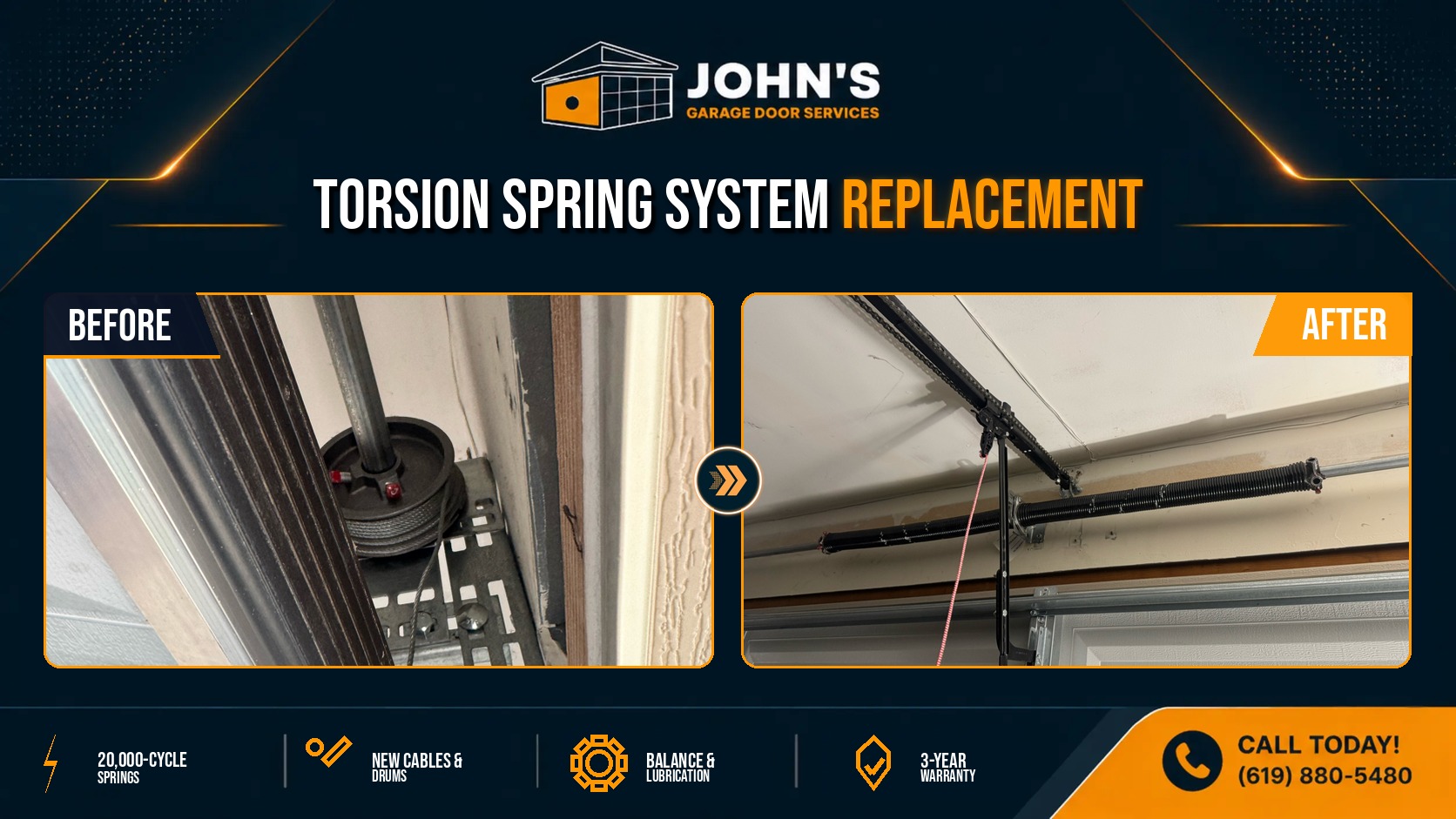 Garage Door Spring Repair in Escondido, California