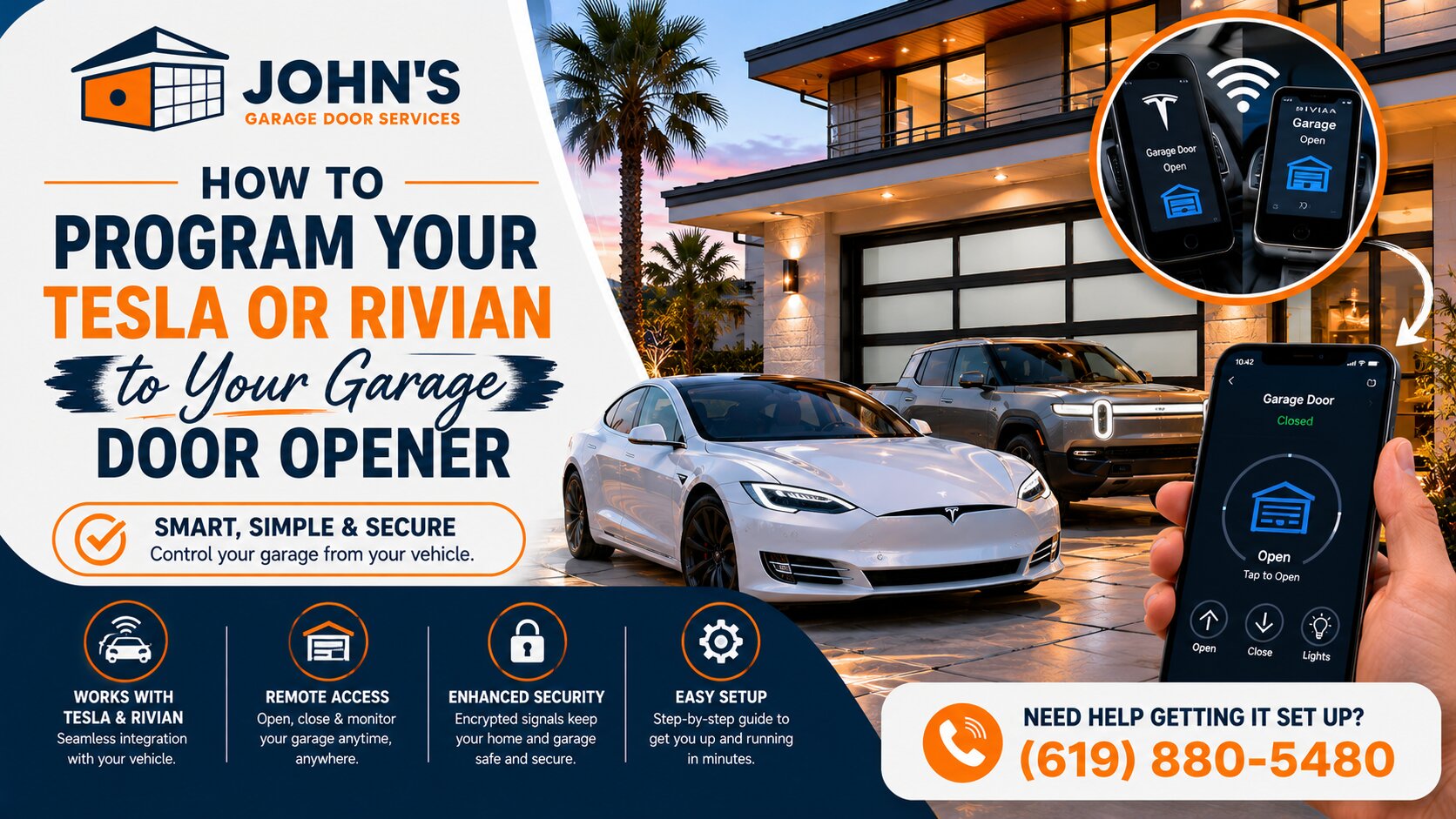 How to Program Your Tesla or Rivian to Your Garage Door Opener
