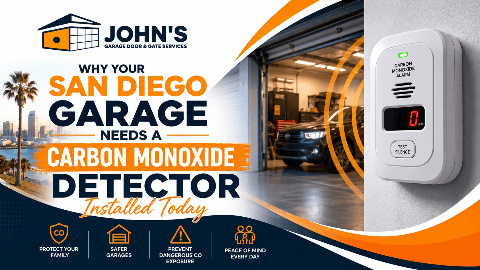 Why Your San Diego Garage Needs a Carbon Monoxide Detector Installed Today