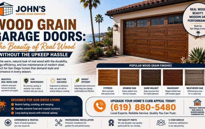 Wood Grain Garage Doors The Beauty of Real Wood Without the Upkeep Hassle