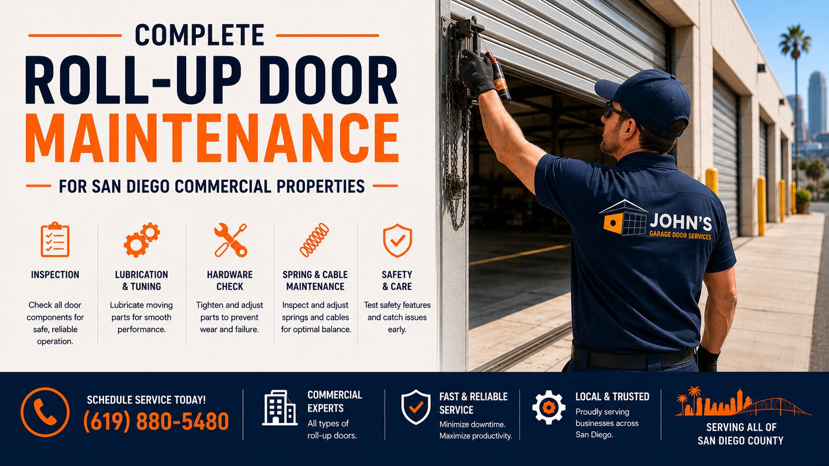 Complete Roll-Up Door Maintenance for San Diego Commercial Properties