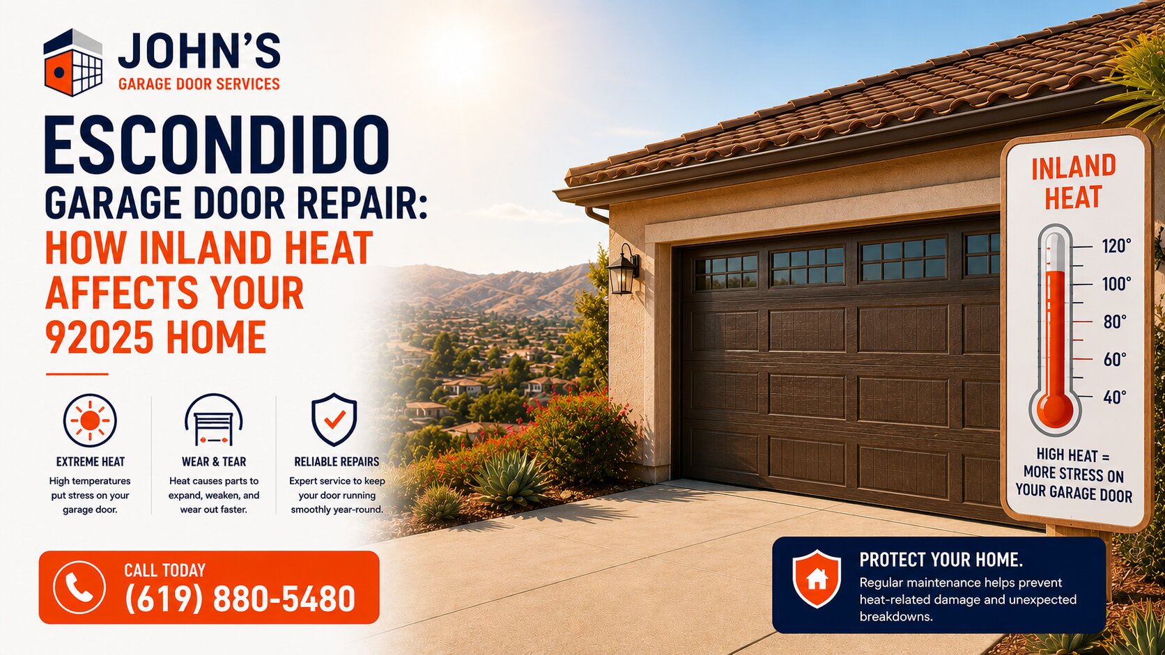 Escondido Garage Door Repair How Inland Heat Affects Your 92025 Home