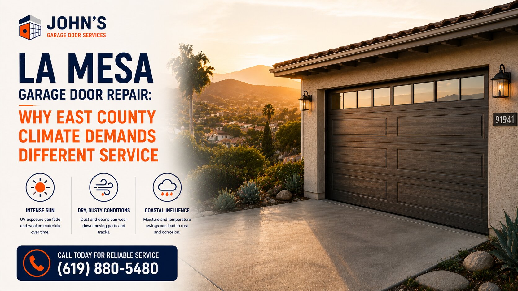 La Mesa Garage Door Repair Why East County Climate Demands Different Service