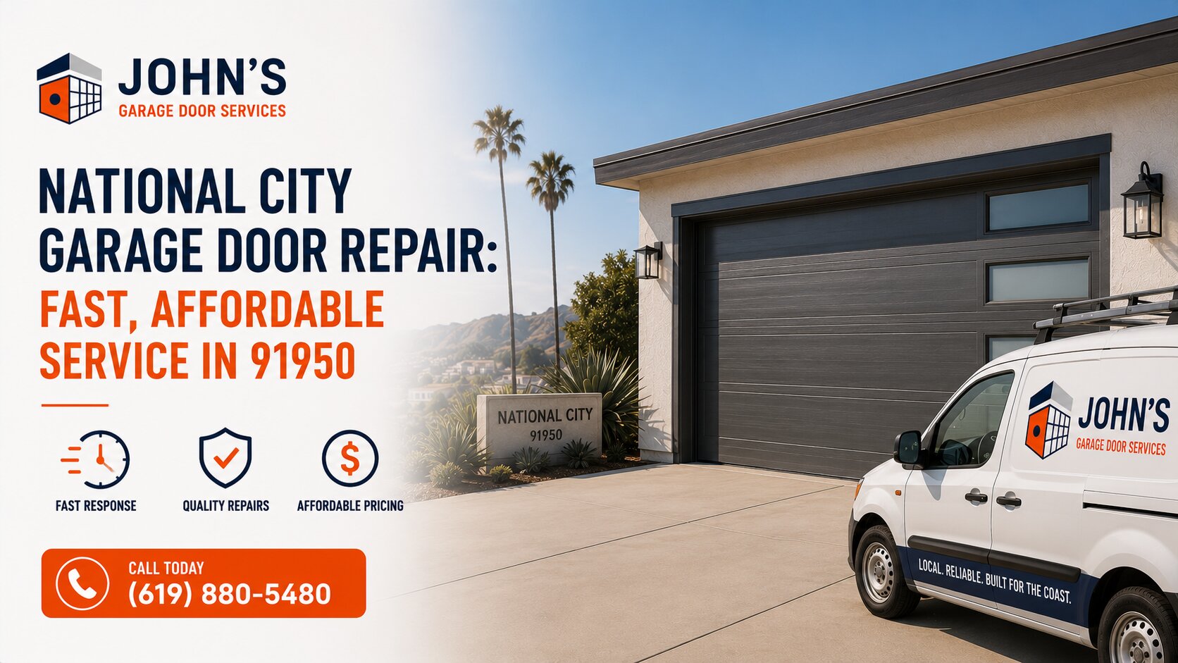 National City Garage Door Repair Fast, Affordable Service in 91950