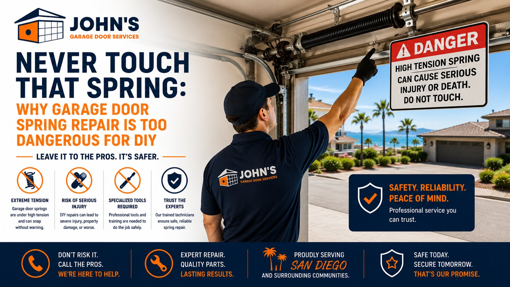 Never Touch That Spring Why Garage Door Spring Repair Is Too Dangerous for DIY