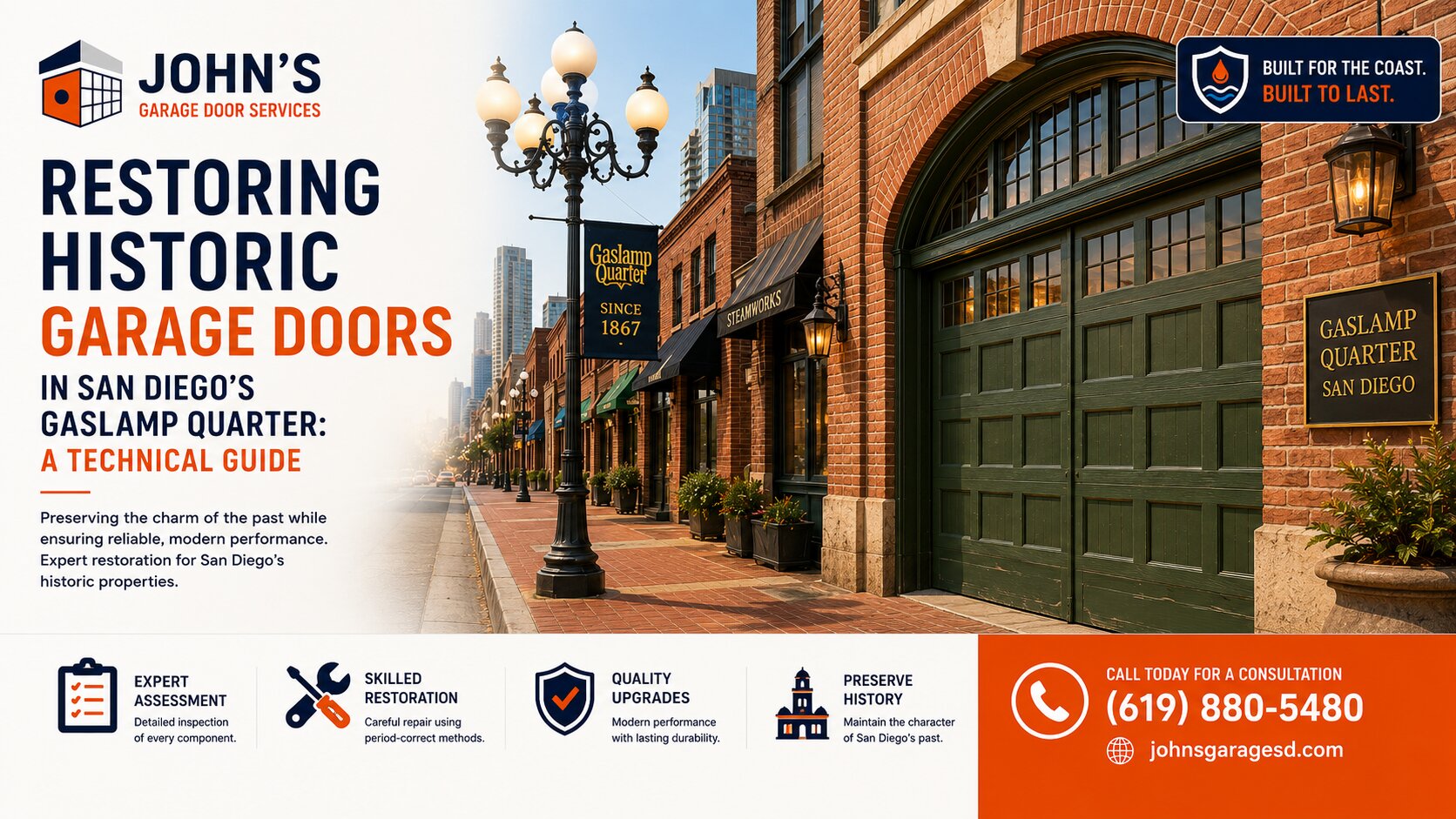 Restoring Historic Garage Doors in San Diego’s Gaslamp Quarter A Technical Guide