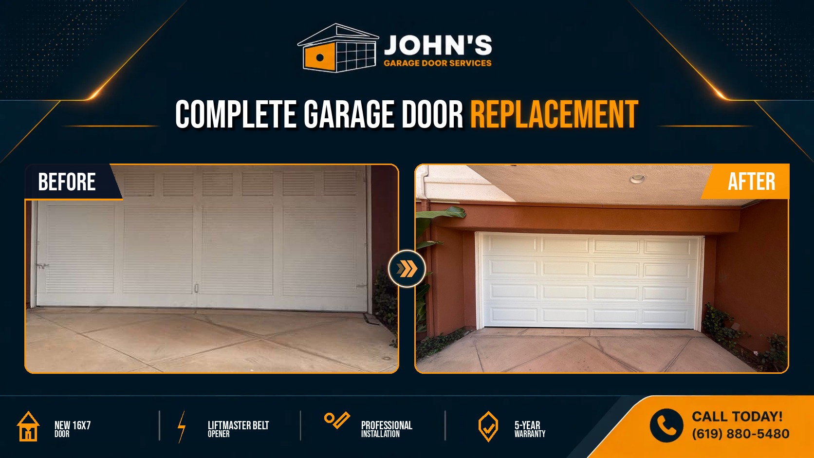 Garage Door Repair In Tustin, California 92782
