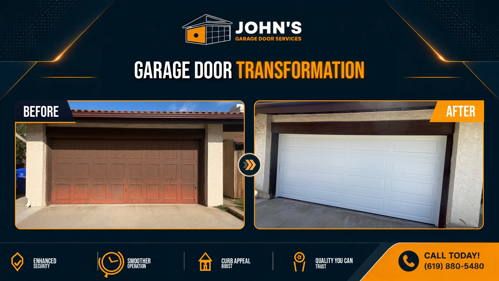 Garage Door Repair / Installation In San Diego, California 92126