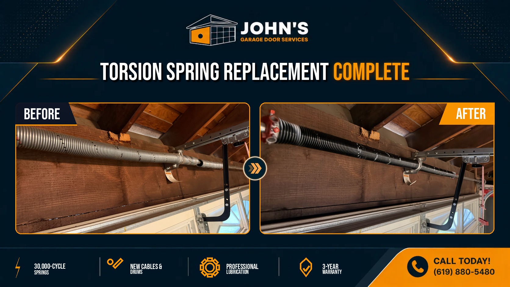 Garage Door Spring Repair In La Verne, California 91750