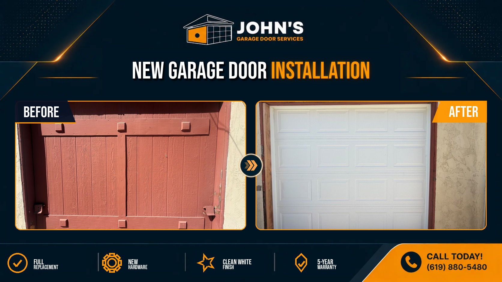 Garage Door Repair / Installation In San Diego, California 92104